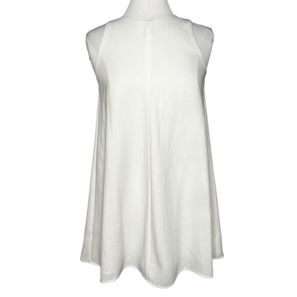 ZARA Sleeveless Crewneck Trapeze Swing Dress Winter/Off White Bride To Be Dress - Picture 1 of 5